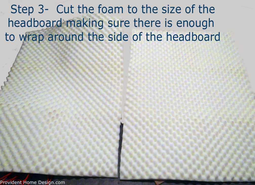 diy upholstered headboard step 3