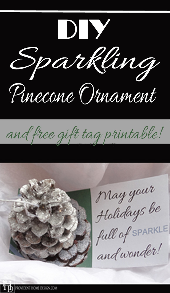 DIY Sparkling Pinecone Ornament