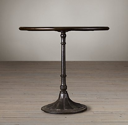 Restoration Hardward Pedestal Side table