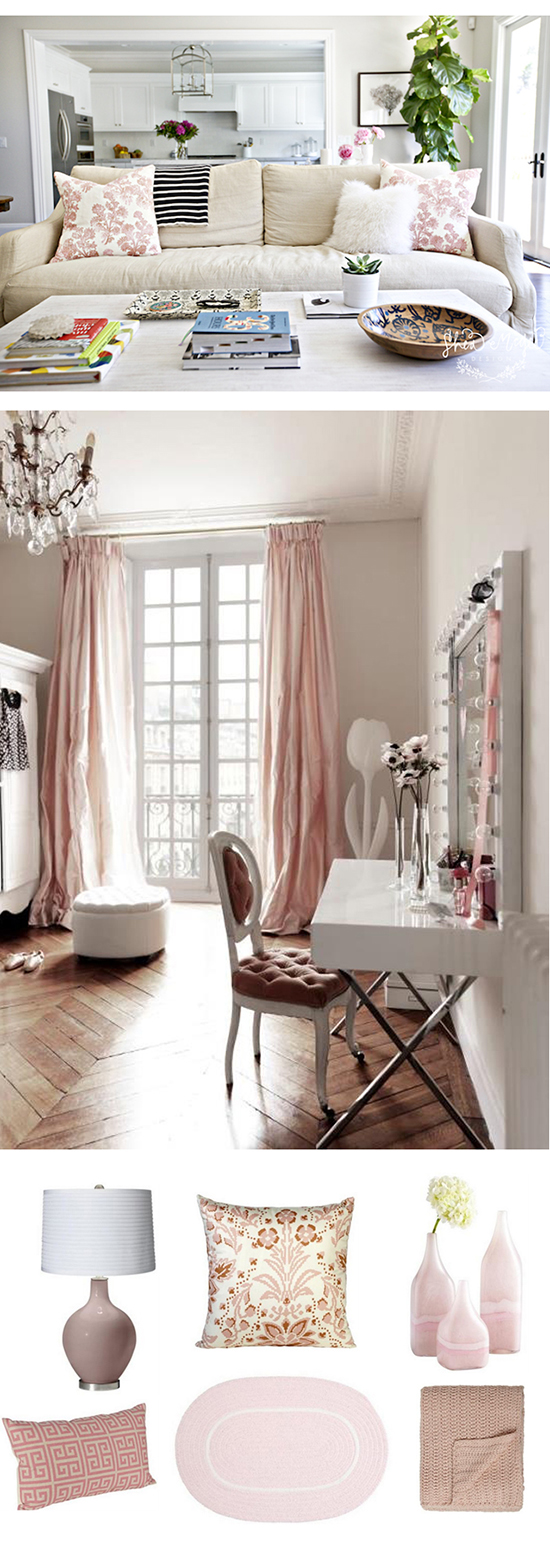 blush pink accessories - Provident Home Design