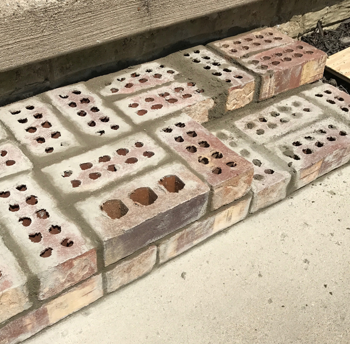 DIY Brick Step Process Picture